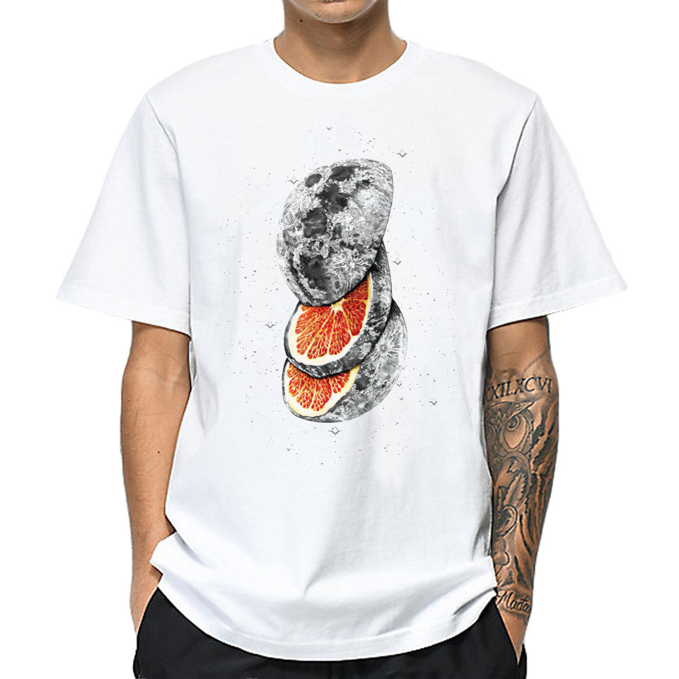 Funny Moon T Shirt Men